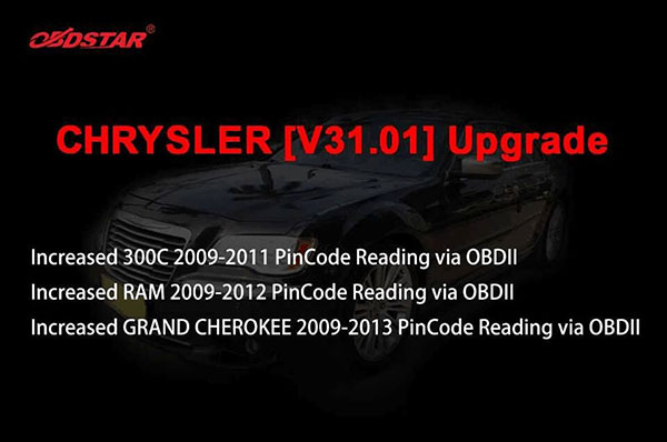 Chrysler Pin code reading upgrade