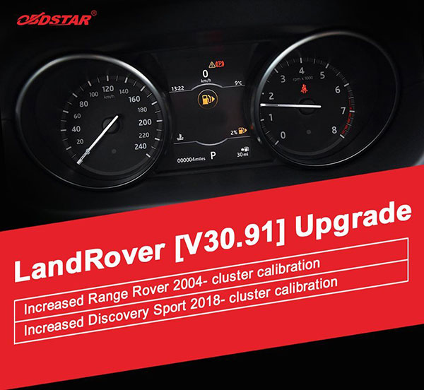 Landrover v30.91 odometer adjustment upgrade