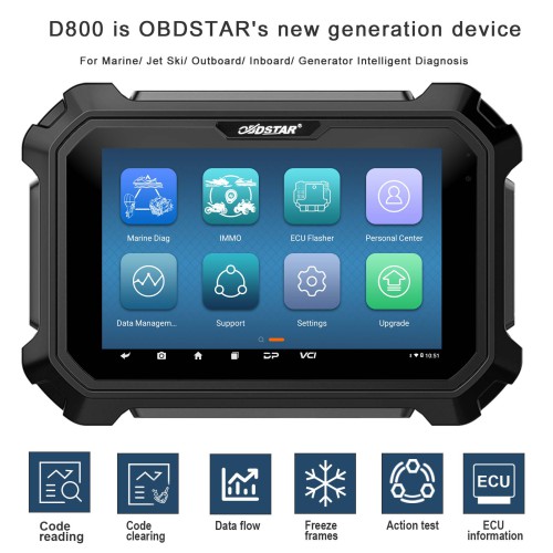 OBDSTAR D800 A+B+C+D Full Configuration Marine Diagnostic Tool for Jet Ski/ Outboard/ Inboard/ Generator