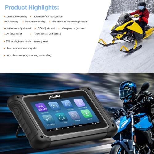 OBDSTAR MOTOSTAR Intelligent Motorcycle/ Snowmobile/ ATV/ UTV Diagnostic Scanner