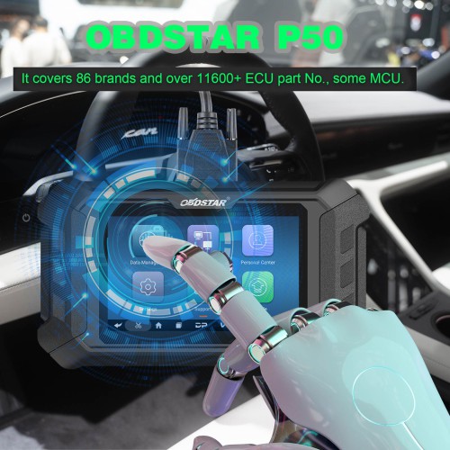 [US/ EU Ship] OBDSTAR P50 Airbag Reset Tool Cover 86 Brands and Over 11600 ECU Part No. by OBD/ BENCH Support Battery/ SAS Reset