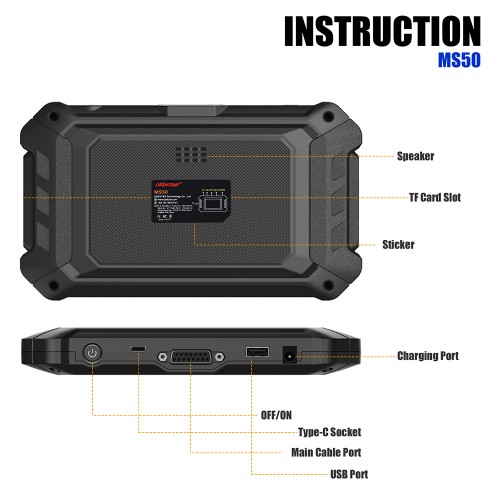 [6th Anniverary Sales] OBDSTAR MS50 Motorcycle Scanner Motorcycle Diagnostic Tool Standard Version