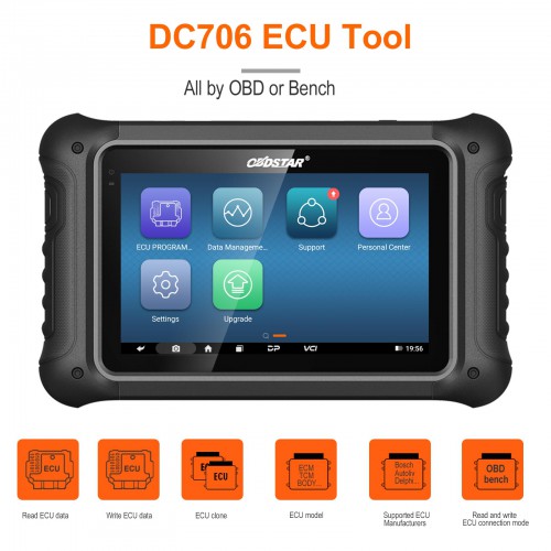 [US/ EU Ship] OBDSTAR DC706 ECU Tool Full Version for Car and Motorcycle ECM & TCM & BODY Clone by OBD or BENCH