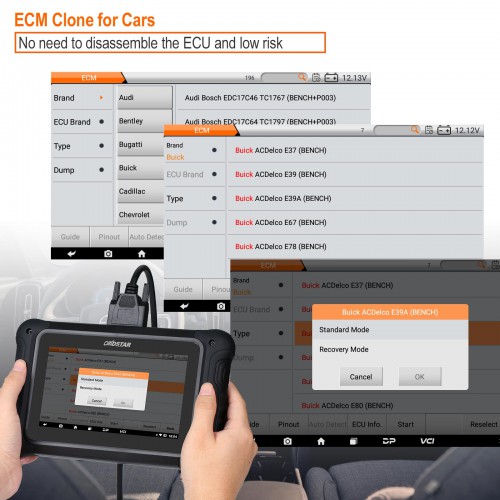 OBDSTAR DC706 ECU Tool Full Version with P003+ Kit for Car and Motorcycle ECM & TCM & BODY Clone by OBD or BENCH