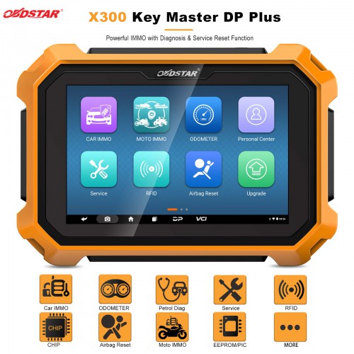 OBDSTAR X300 DP Plus C Full Configuration with Motorcycle IMMO Kit Full Adapters 2 Years Free Update