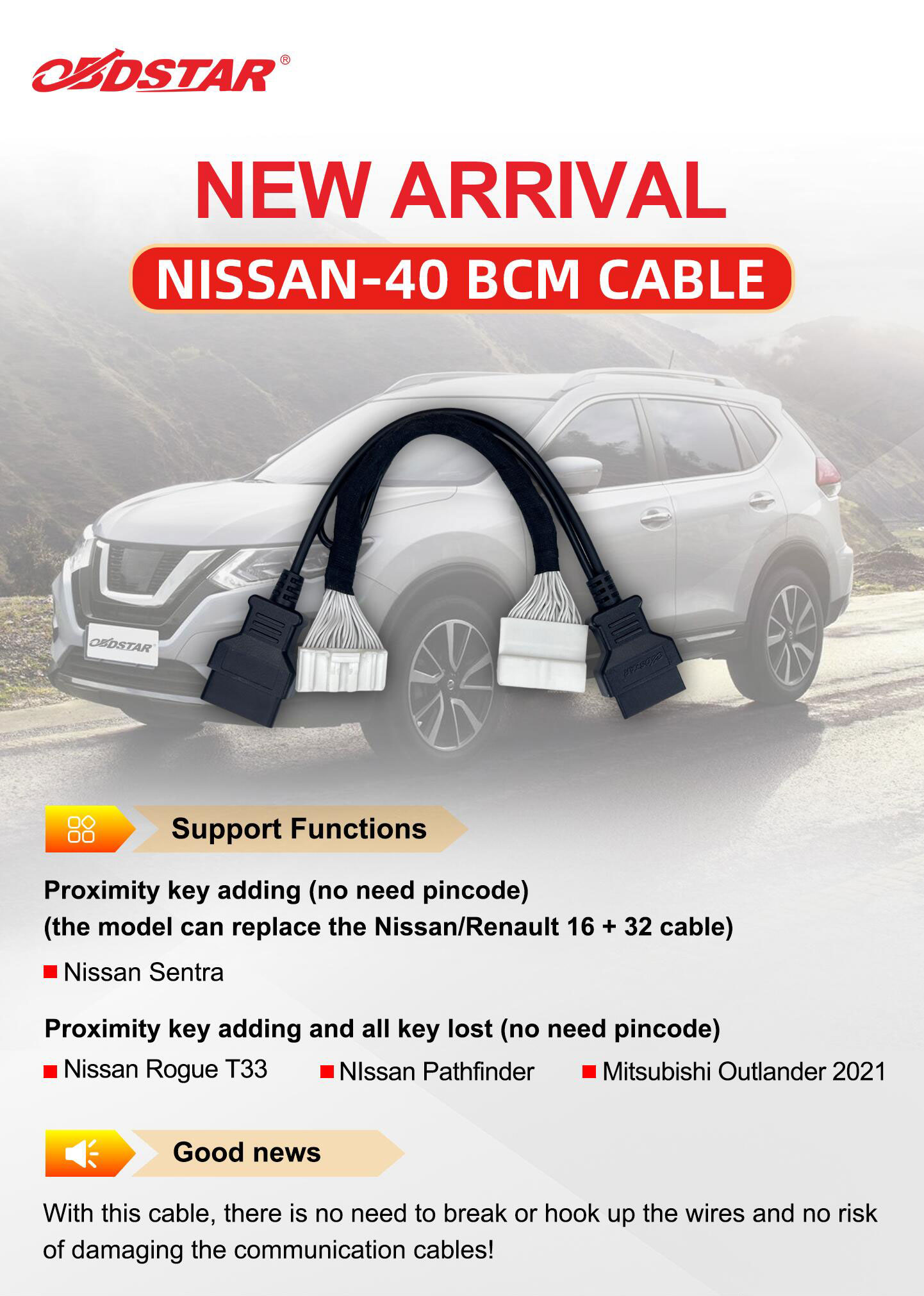 OBDSTAR NISSAN-40 BCM Cable